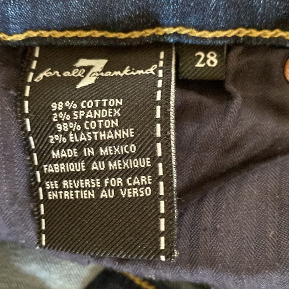 7 FOR ALL MANKIND SLIM ILLUSION BOOTCUT IN OPULENT WITH PINK ACCENT ON CUFFS - Picture 6 of 8